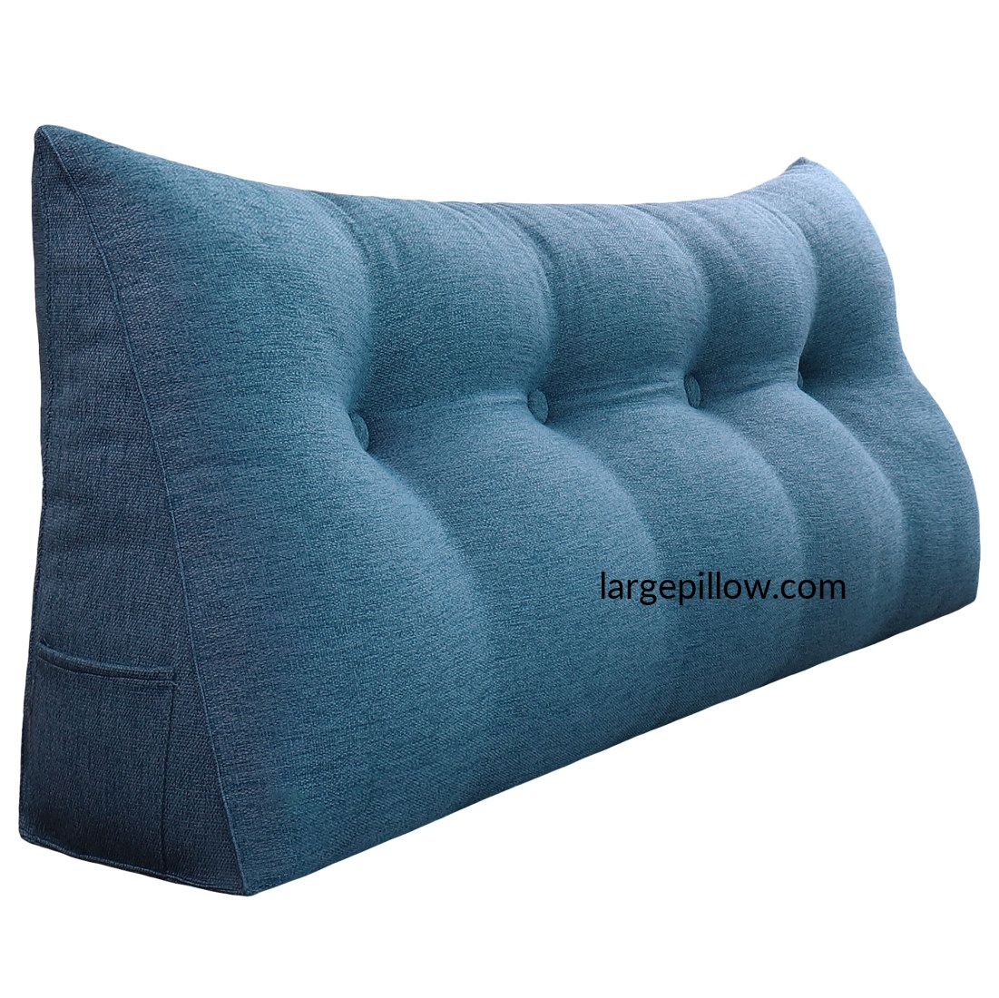 Coussin pour canapé-lit, tête de lit, dossier de lecture, coussins  rembourrés double tatami, coussins longs (bleu, 78)
