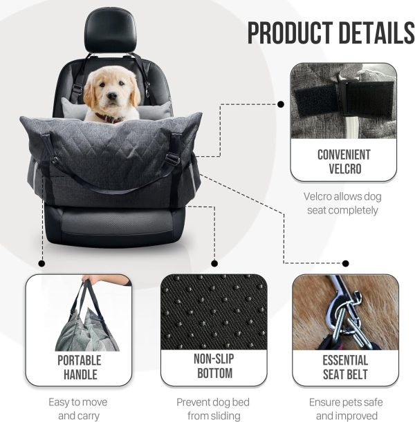 asiento de coche para perros con almacenamiento 2012