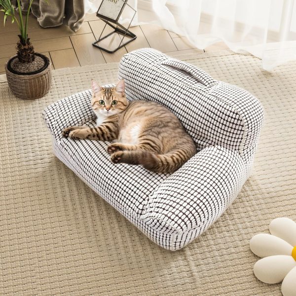 Modern Fluffy Cat & Small Dog Bed with Washable Cover - Εικόνα 2