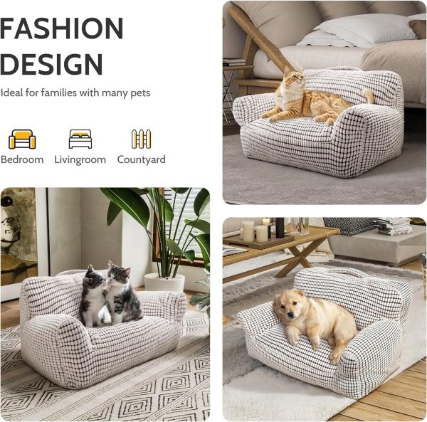 Modern Fluffy Cat & Small Dog Bed with Washable Cover - Εικόνα 3