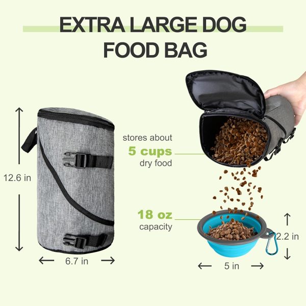 Dog Travel Bag Backpack with Dog Food Storage Container - Изображение 5