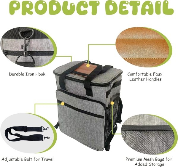 Dog Travel Bag Backpack with Dog Food Storage Container - Εικόνα 7