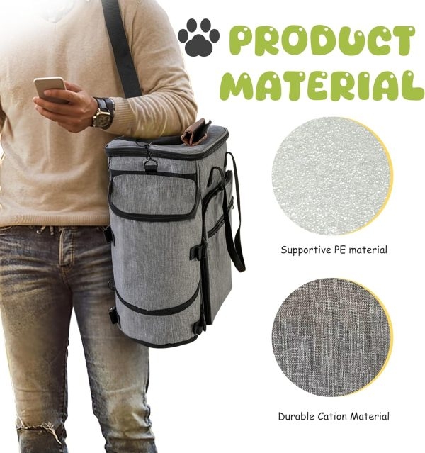 Dog Travel Bag Backpack with Dog Food Storage Container - Εικόνα 8