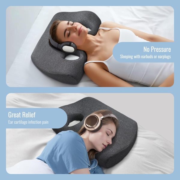 Ear Piercing Pillow For Side Sleepers Memory Foam With Holes - Εικόνα 7