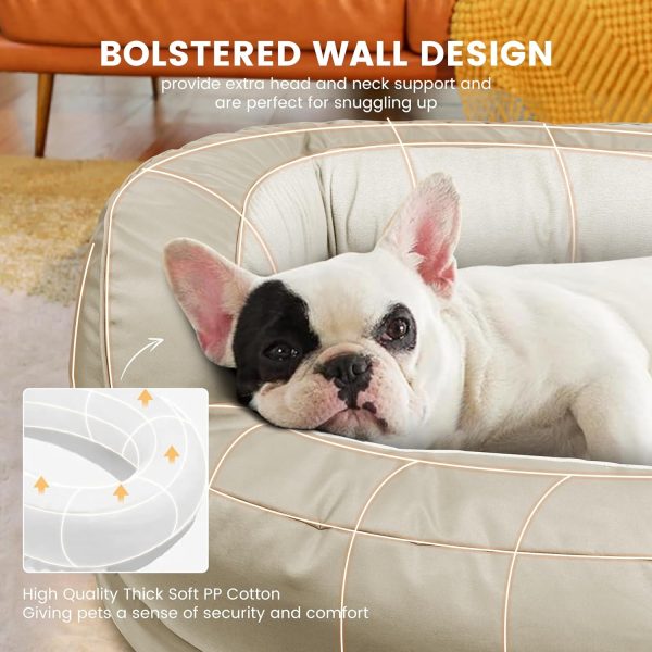 Large Couch Dog Bed with Supportive Foam & Soft Cotton - Εικόνα 3