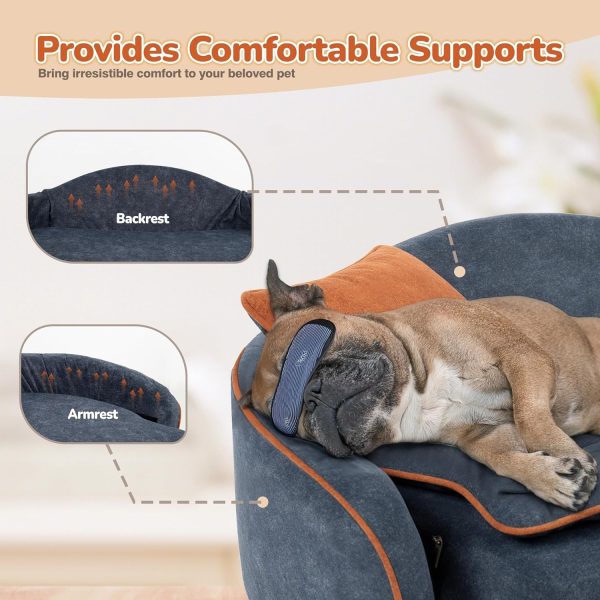 Luxury Elevated Dog Couch 3Pcs with Pillow & Soft Pet Mat - Изображение 4