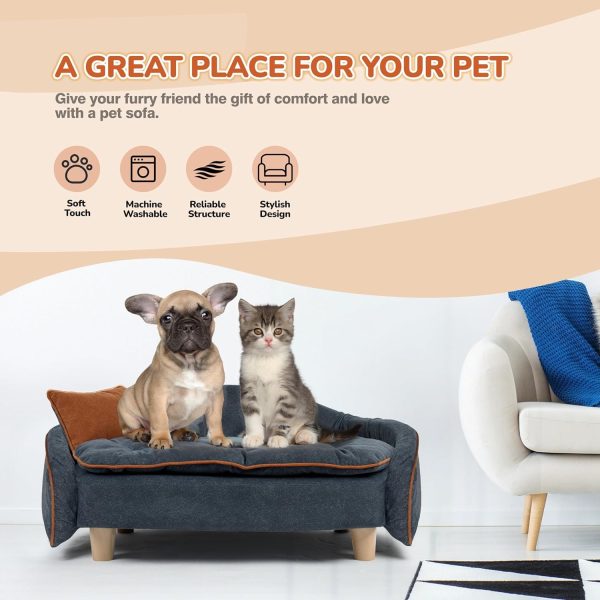 Luxury Elevated Dog Couch 3Pcs with Pillow & Soft Pet Mat - Изображение 8