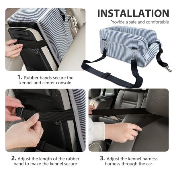 Portable Small Pet Car Seat, Front Seat Safety for Dogs & Cats - Εικόνα 4