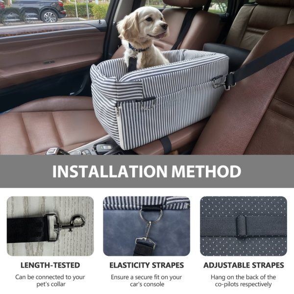 Portable Small Pet Car Seat, Front Seat Safety for Dogs & Cats - Kuva 8