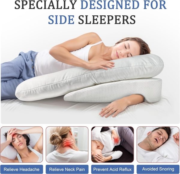 U-Shaped Side Sleeper Pillow with Arm Hole for Pain Relief - Εικόνα 7