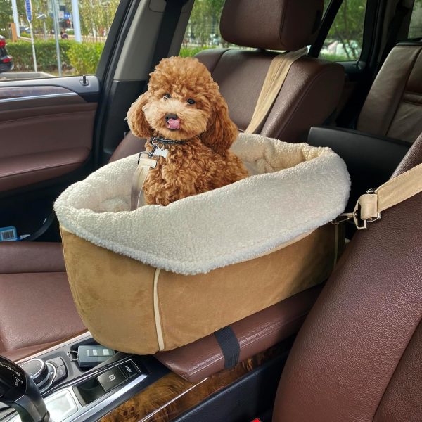 Silla de coche para perros pequeños con cinturón de seguridad 2214.