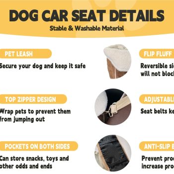 small dog car seat with safety belt 2225