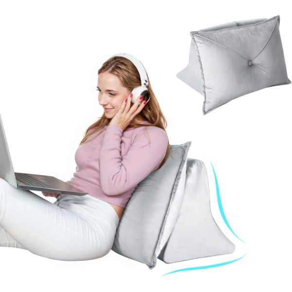 Self-Supporting Wedge Backrest Cushion for Reading