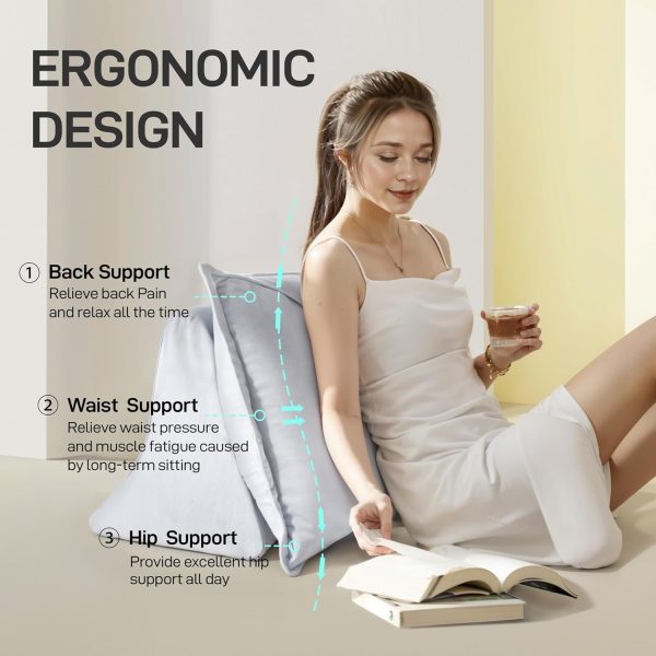 Self-Supporting Wedge Backrest Cushion for Reading - Obraz 2