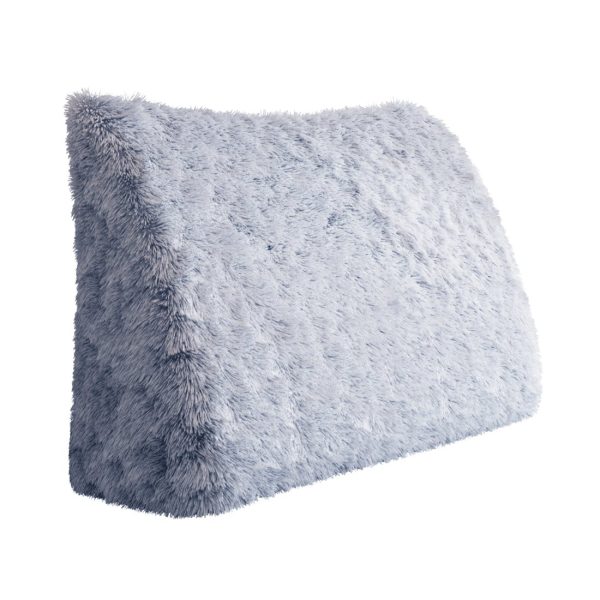 Headboard Wedge Pillow Blue Plush Large Reading Pillow - Εικόνα 13