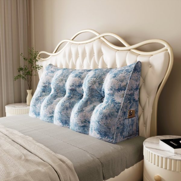 Triangular Headboard Pillow for Sleeping with Side Pocket - Εικόνα 2