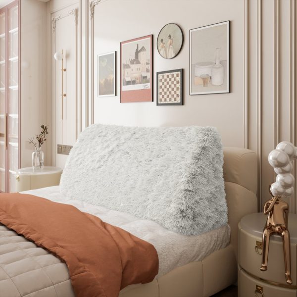 headboard white plush pillow 2750