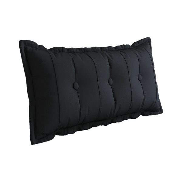 Large Headboard Reading Pillow Bolster Body Pillow Black - Εικόνα 14