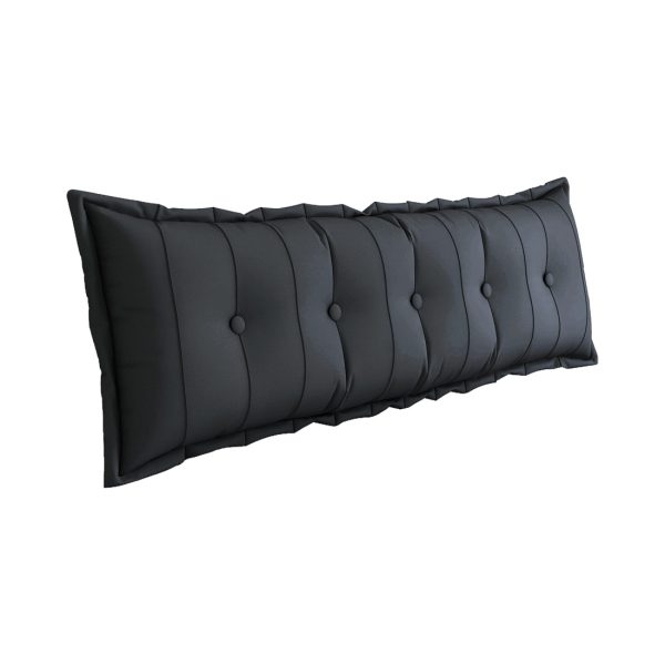 Large Headboard Reading Pillow Bolster Body Pillow Black - Immagine 15