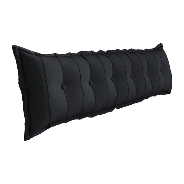 Large Headboard Reading Pillow Bolster Body Pillow Black - Εικόνα 16