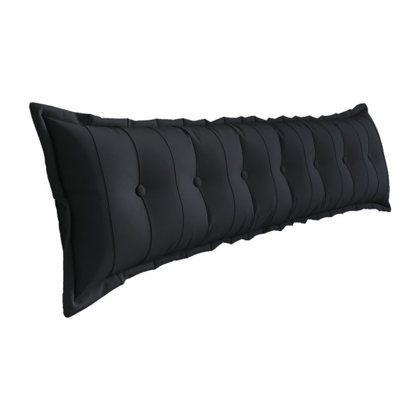 Large Headboard Reading Pillow Bolster Body Pillow Black - Εικόνα 17