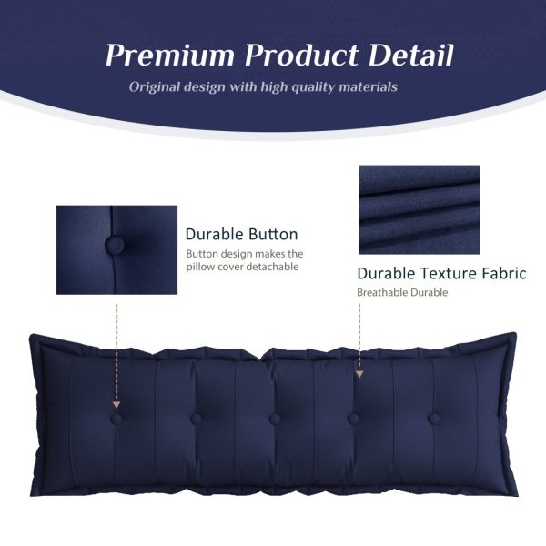 large flat body pillow blue 2880