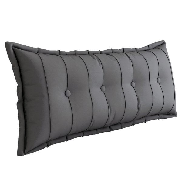 Almohada de lectura para cabecera grande, almohada para el cuerpo, color gris