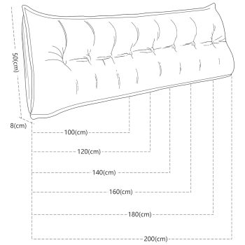 Almohada grande plana para el cuerpo gris 2891