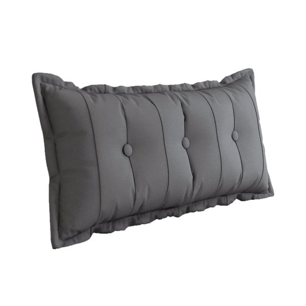 Large Headboard Reading Pillow Bolster Body Pillow Gray - Imagen 15