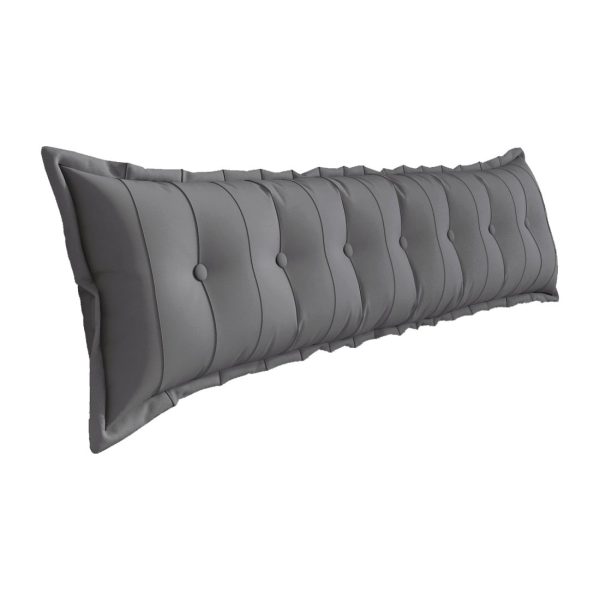 Large Headboard Reading Pillow Bolster Body Pillow Gray - Imagen 18