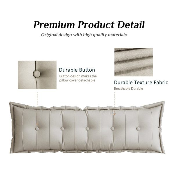 large flat body pillow white 2843