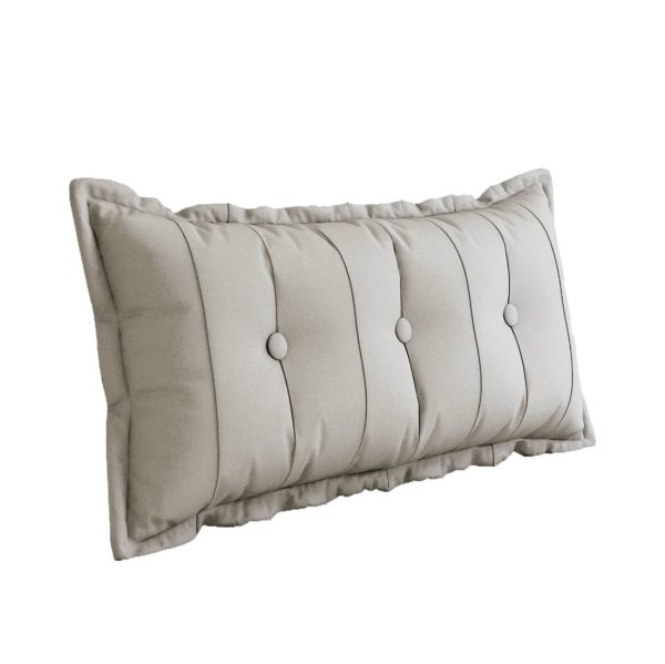 Large Headboard Reading Pillow Bolster Body Pillow Off-White - Billede 14