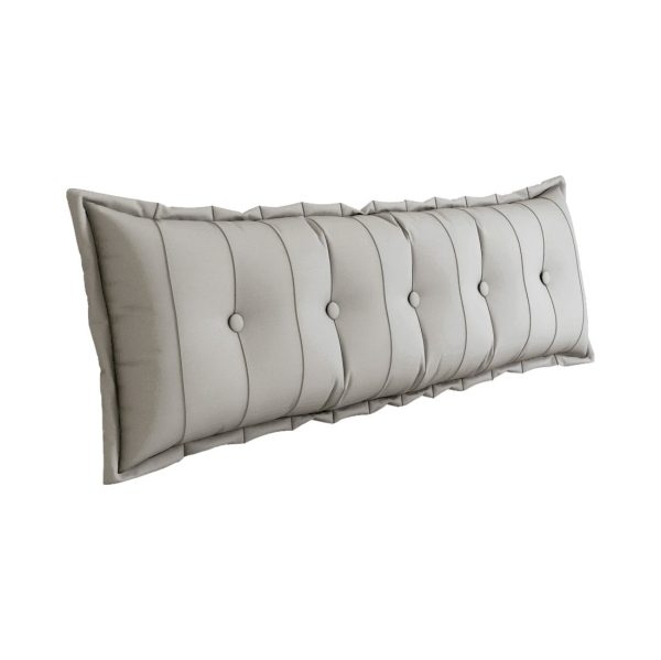 Large Headboard Reading Pillow Bolster Body Pillow Off-White - Billede 15