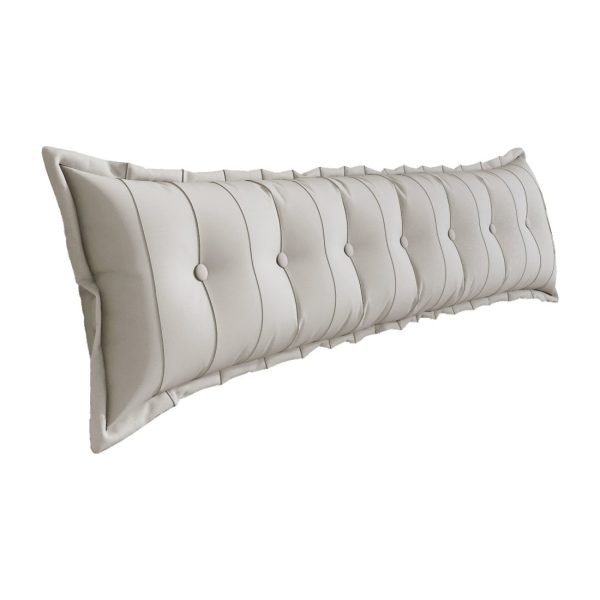 Large Headboard Reading Pillow Bolster Body Pillow Off-White - Imagen 17