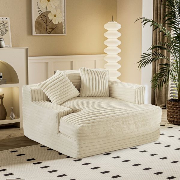 Large Floor Loveseat - Cozy Chair for Home Spaces - Εικόνα 2