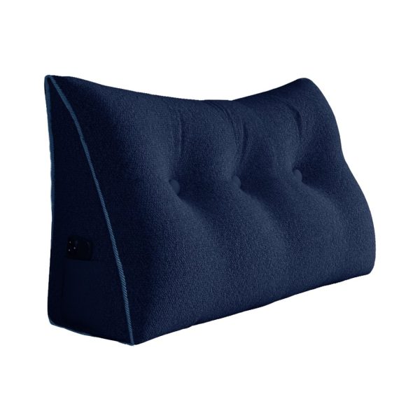 Large Wedge Reading Pillow for Bed Daybed Bolster Backrest Blue - Εικόνα 13