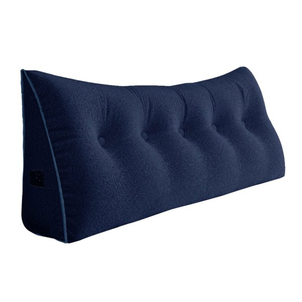 grand coussin de lecture en forme de coin bleu 2649