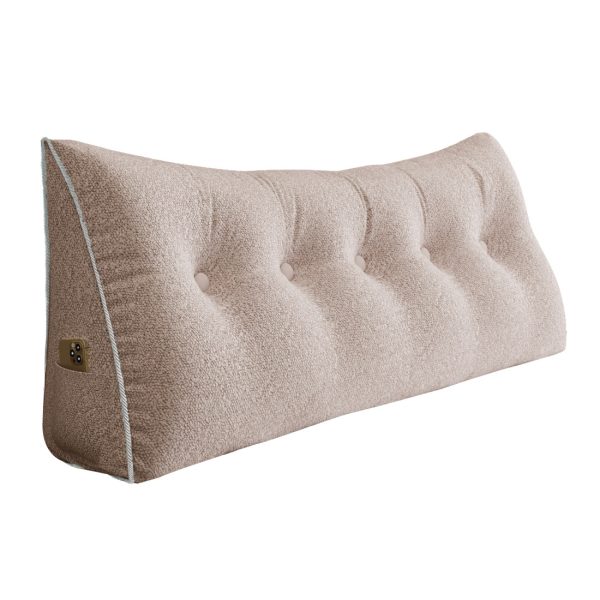 Large Wedge Reading Pillow for Bed Daybed Bolster Backrest Light Pink - Εικόνα 15