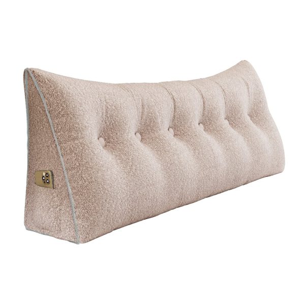 Large Wedge Reading Pillow for Bed Daybed Bolster Backrest Light Pink - Εικόνα 16