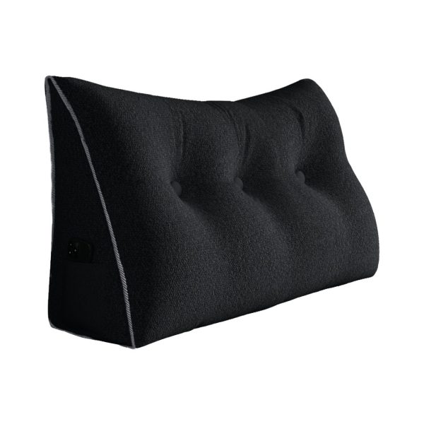 Large Wedge Reading Pillow for Bed Daybed Bolster Backrest Black - Billede 13