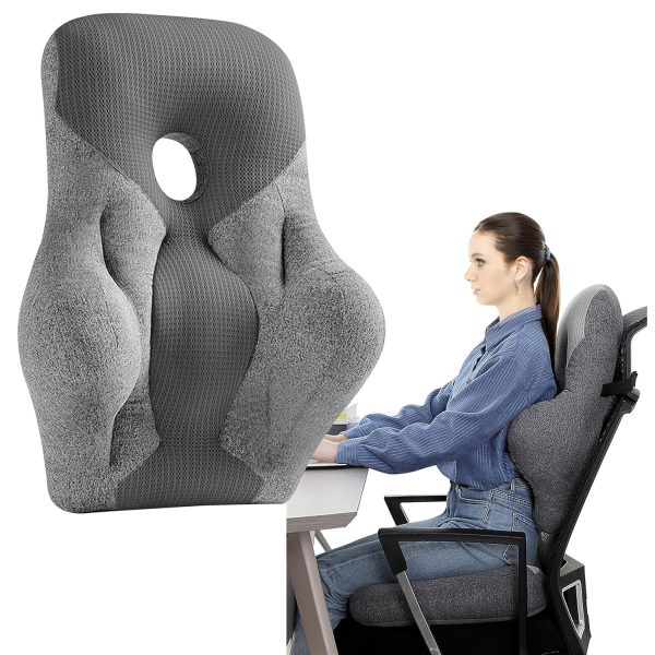 Työtuolin selkätuki, ergonominen ristiselän tyyny, 3D-verkko