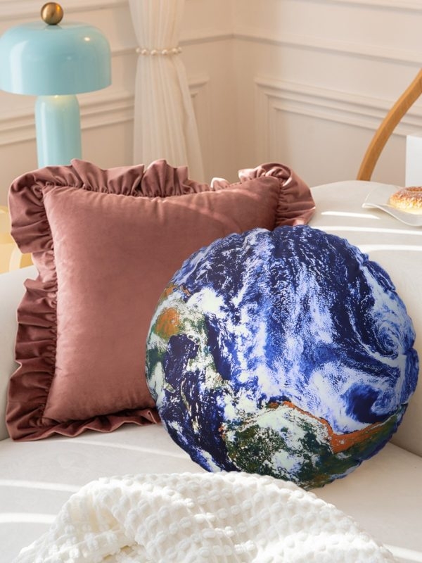 planet throw pillow decor cushion earth 2500