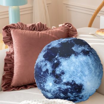 Cojín decorativo con diseño de planeta y luna 2480