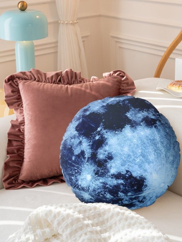 Cojín decorativo con diseño de planeta y luna 2480