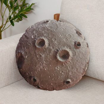 Cojín decorativo con forma de planeta y luna, suave, 2492