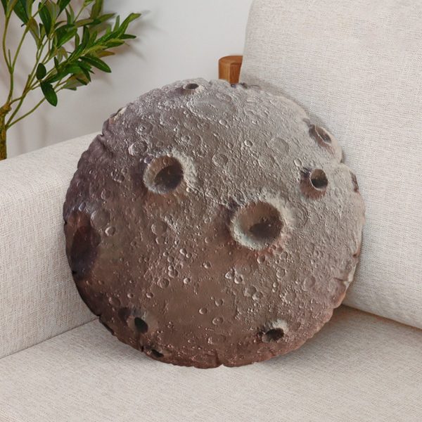 3D Planet Throw Pillows, Solar System Decor, Soft Cushion (Moon) - Εικόνα 6