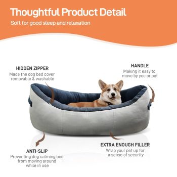 pod shape anti anxiety dogs bed 2712