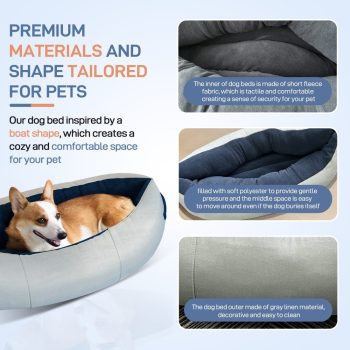 pod shape anti anxiety dogs bed 2713