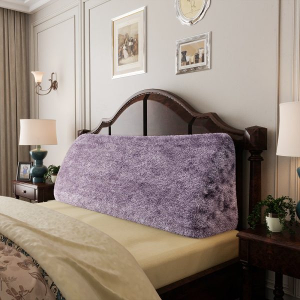 grand coussin de lecture en peluche violet 2565