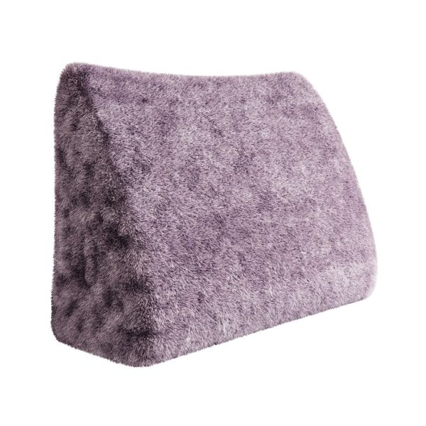 grand coussin de lecture en peluche violet 2574